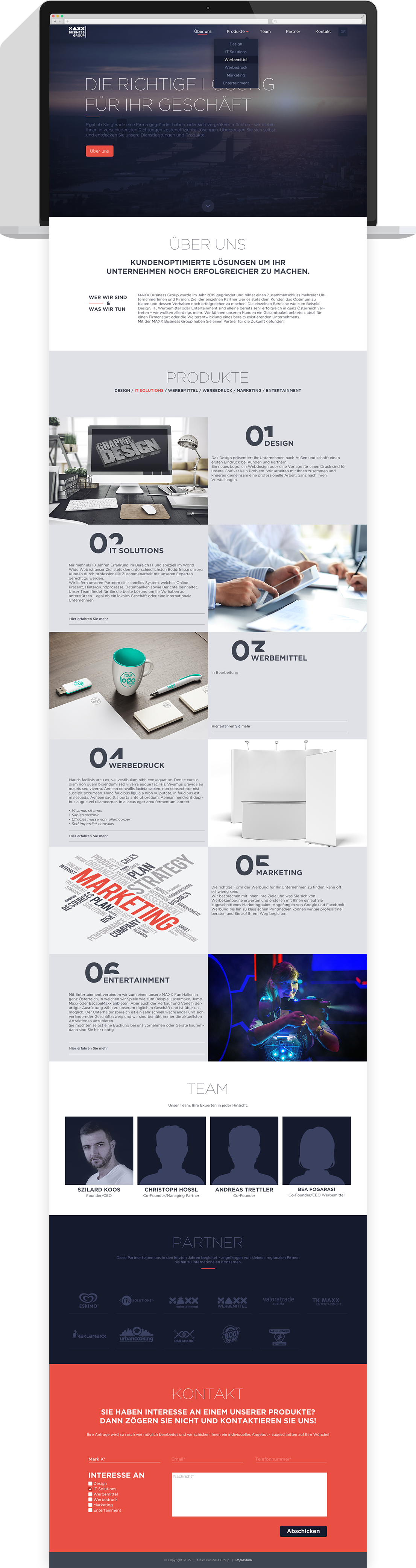 Maxx Business Group weboldal